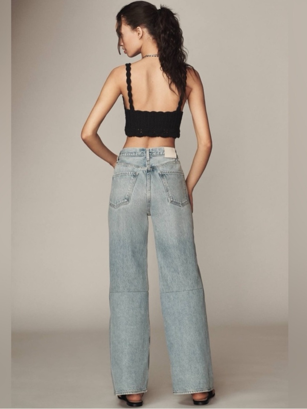 Citizens Of Humanity Jeans Paloma Reworked Wide Leg in Blue - Picture 4 of 11